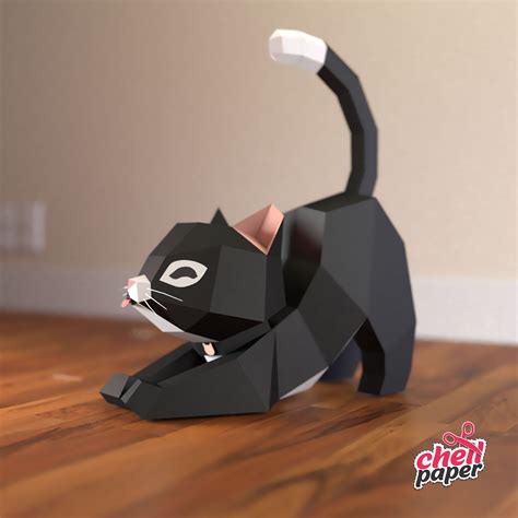 Paper Crafts Origami Origami Art Cardboard Crafts Cat Template