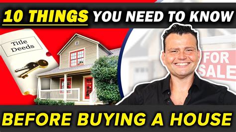 Things You Must Know Before Buying A House Youtube
