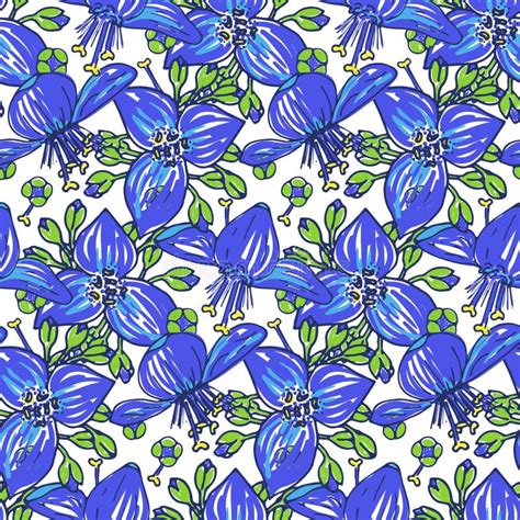Floral Vector Seamless Pattern Stock Vector Illustration Of Plant