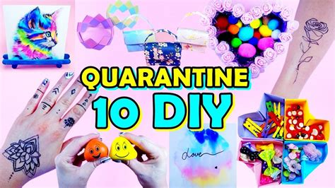 Diy 10 Things To Do When Youre Bored At Home Art And Crafts Youtube