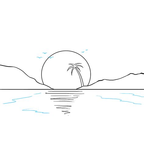 Simple Sunset Drawing At Explore