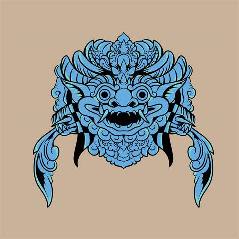 Barong Vector Illustration Is Suitable For T Shirt Branding