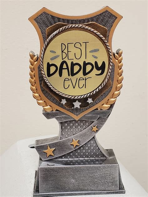 Customized Fathers Day Trophy Worlds Best Dad Etsy