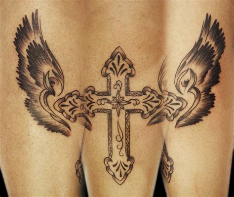 Cross With Wings Tattoo Miguel Angel Custom Tattoo Artist Flickr