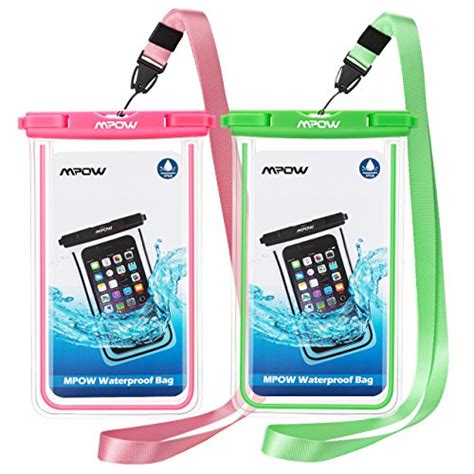 Mpow Fluorescent Waterproof Phone Pouch Universal Ipx8 Waterproof Case