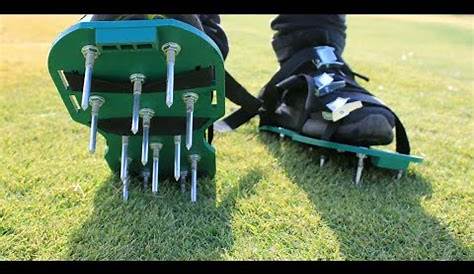 best way to manually aerate lawn