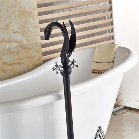 10 best acrylic bathtub analysis and unsophisticated reviews. Black Oil Rubbed Bronze Floor Mounted Bathtub Brass Faucet