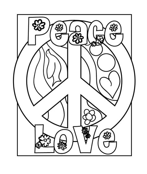 Peace Love Coloring Page Free Printable Coloring Pages For Kids