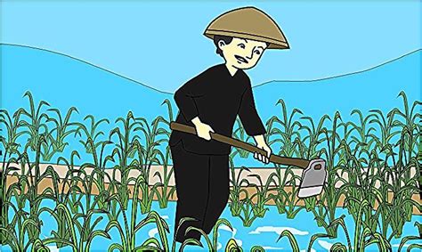 Sketsa gambar petani menanam padi. Sketsa Gambar Petani Membawa Cangkul / Dai Nippon ...