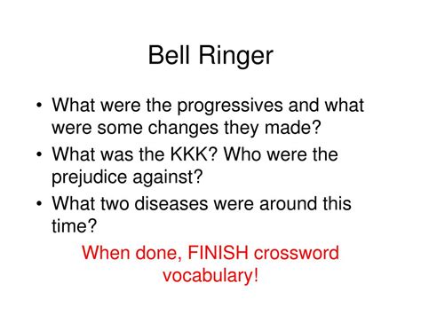 Ppt Bell Ringer Powerpoint Presentation Free Download Id3389228
