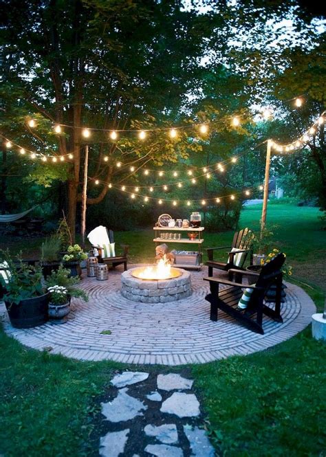 Simple DIY Fire Pit Ideas For Backyard Landscaping Backyard Fire Backyard Backyard Seating