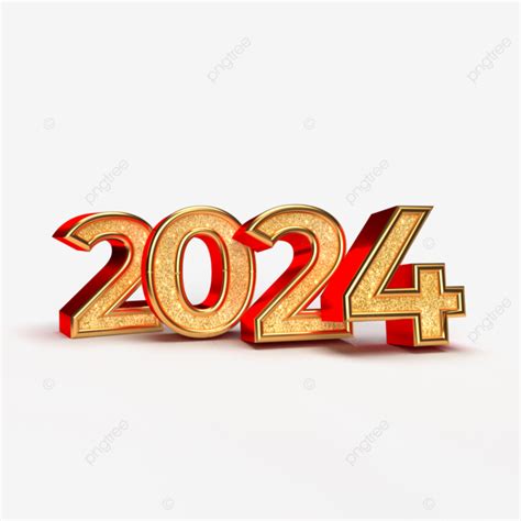 Happy New Year 2024 Golden 3d Numbers With Luxury Text Red Happy New