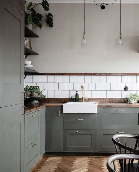 Kitchen In Olive And Dark Wood Via Coco Lapine Design Blog Kitchen