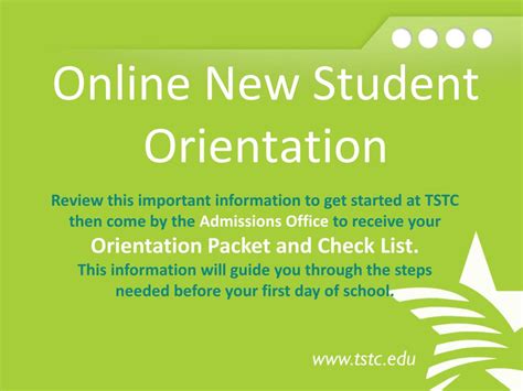 Ppt Online New Student Orientation Powerpoint Presentation Free