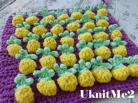 Ravelry Pineapple Potholder Pattern By U Knit Me 2