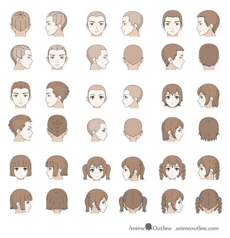 This tutorial will give you some tips on drawing hair i have here two perspective of the model to show how the hair will look in these different perspective. How to Draw Anime & Manga Male & Female Hair
