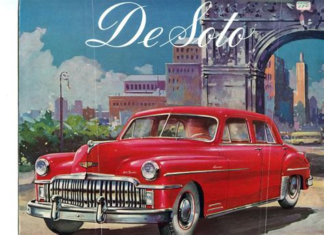 1940 Desoto Two Tone Sportsman Brochure Cover Vintage Cars Classic