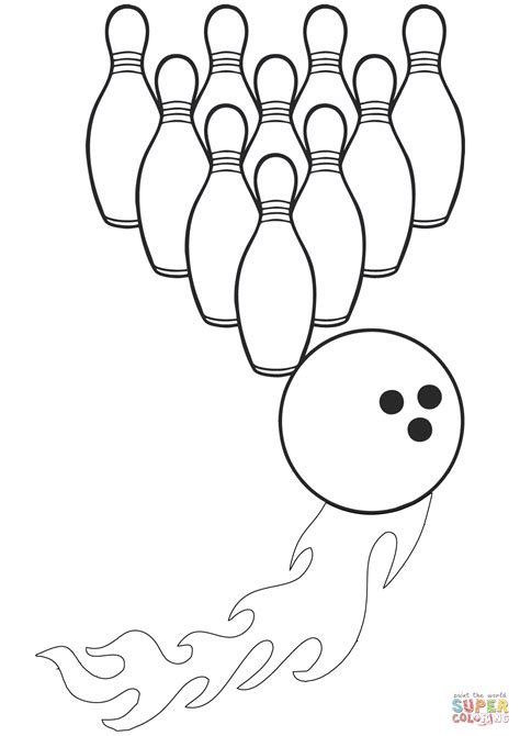 Bowling Strike Coloring Page Free Printable Coloring Pages