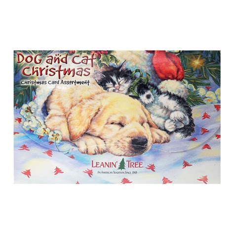Leanin Tree Dog And Cat Christmas Christmas Card Assortment 20 Cards