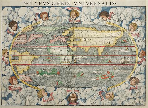 Munster Superb 1550 Map Of The Modern World Michael Jennings Antique