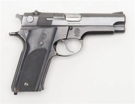 Smith And Wesson Model 59 Da Semi Auto Pistol 9mm Cal 4” Barrel Blue