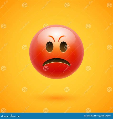 Angry Emoticon Emoji Anger Face Angry Emotion Reaction Furious 3d