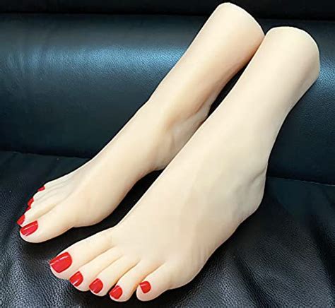 Zyq Pair Silicone Lifesize Female Mannequin Foot Display Jewerly