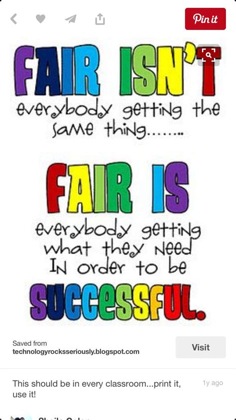 Fairness Teaching Quotes Classroom Quotes School Signs