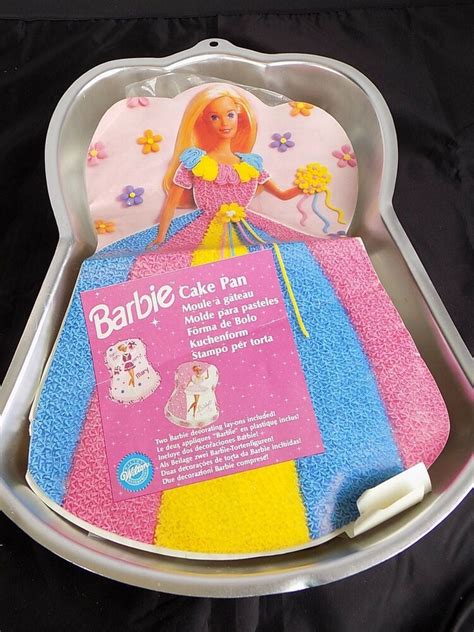 barbie birthday cheerleader ballerina cake pan insert wilton 2105 3550 complete ebay barbie