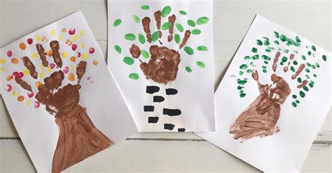 Easy Handprint Tree Craft For Kids Dappled Skies And Diys