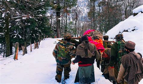 Shimla, mussoorie, mcleodganj, manali, kantal, nainital, auli, dalhousie, chopta, kufri, jalori pass, narkanda, khajjiar, chopta and many other places. In J&K, Army jawans wade though snow to carry pregnant ...