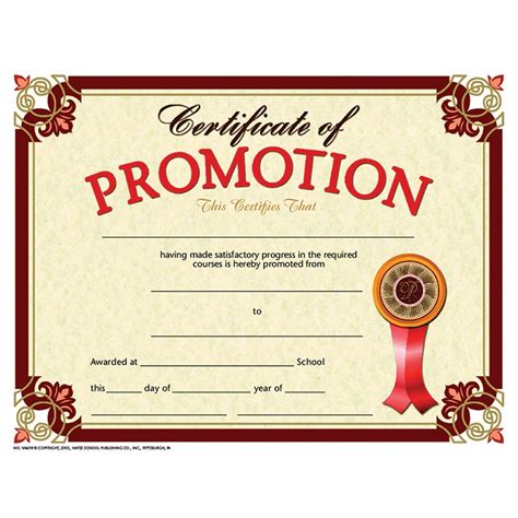 Certificate Of Promotion Pack Of 30 85 X 11 H Va609 Flipside