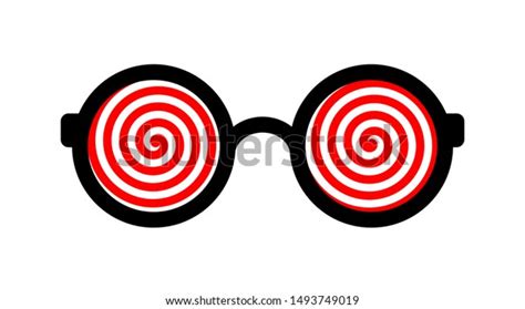 Hypnotic Glasses Isolated On White Background Stock Vector Royalty