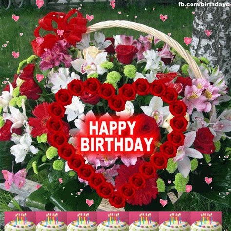 Animated Hearted Birthday Greeting Card