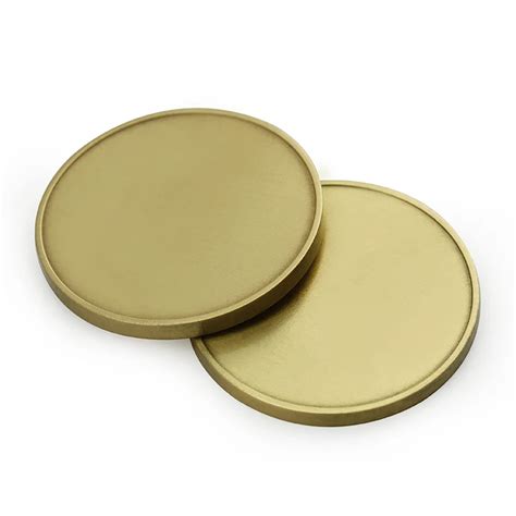 Factory Wholesale In Stock Blanks Brass Coin Engraving Challenge Coin