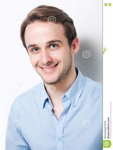 Portrait Of A Friendly Handsome Young Man Stock Image Image Of