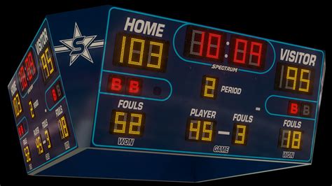 Digital Basketball Scoreboard Wide Basketball Scoreboard Spectrum Scoreboards