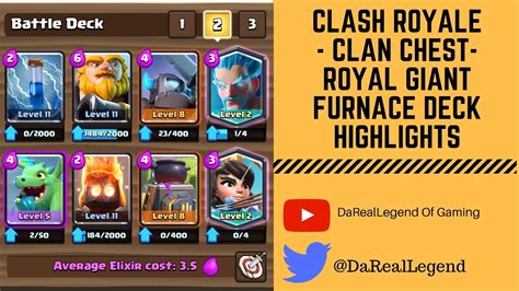 The chests in clash royale allow you to obtain cards, gold and sometimes gems in order to progress through the game and improve your deck pool! Clash Royale - Clan Chest - New Deck-Best Cards-Furnace ...