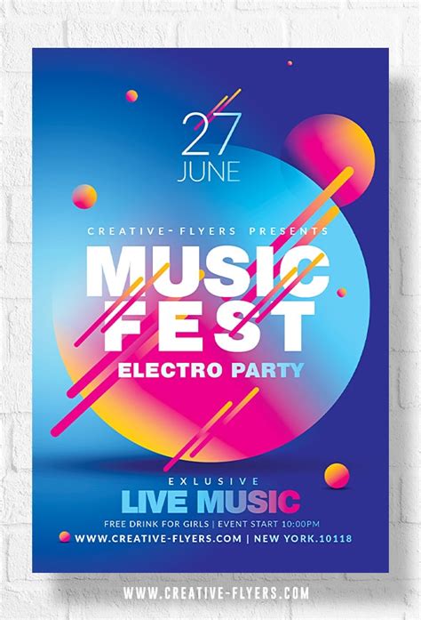 Bright Music Festival Posters To Download Creativeflyers