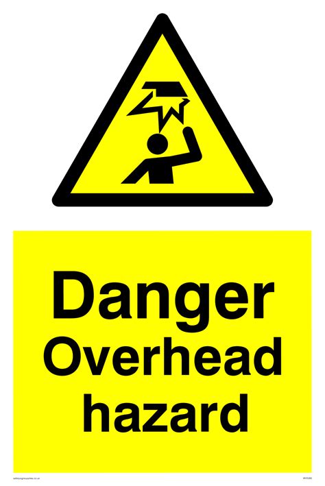 Danger Overhead Hazard From Safety Sign Supplies