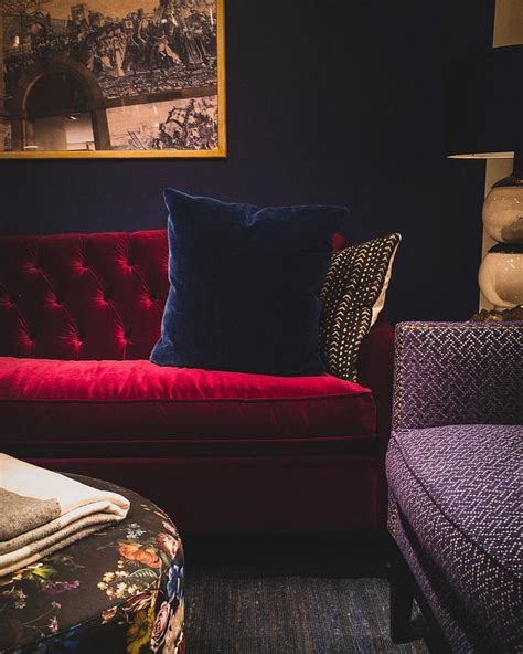 Adding a red sofa to your living room is a trendy way to add color and style to the room. Stunning Red Velvet Sofa | Red sofa living room, Red velvet sofa, Red sofa