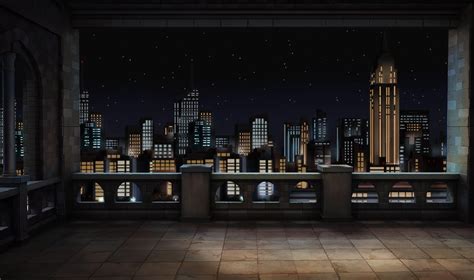Nighttime Rooftop Anime : Anime Rooftop Background Night Edge