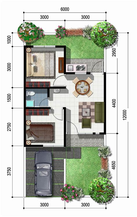 Bangun rumah sederhana dengan contoh rab nya via indesainrumah.blogspot.com. Desain Denah Rumah Minimalis Type 45