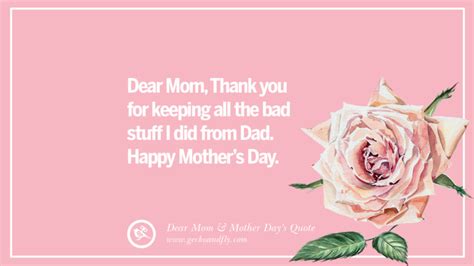 Let us help you to express your affection towards your mother with the best quotes, sms messages, whatsapp messages & greetings on mothers day! 60 Inspirational Dear Mom And Happy Mother's Day Quotes