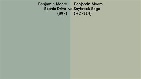 Benjamin Moore Scenic Drive Vs Saybrook Sage Side By Side Comparison