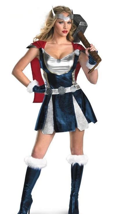 Superhero Cosplay Avengers Costume Thor Girl Adult Costume Womens Sexy