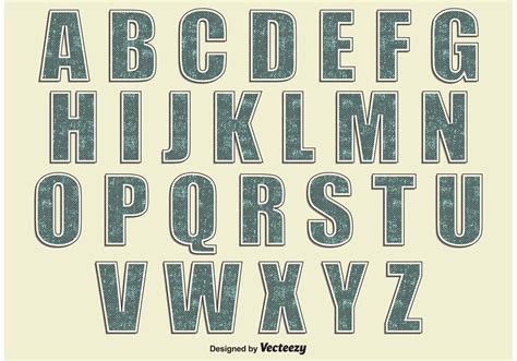 Retro Style Alphabet Download Free Vector Art Stock Graphics And Images