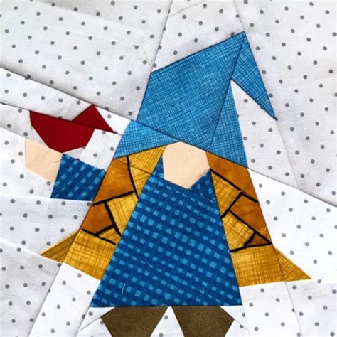 Gnome With Ts Paper Pieced Block Pattern In Pdf Etsy