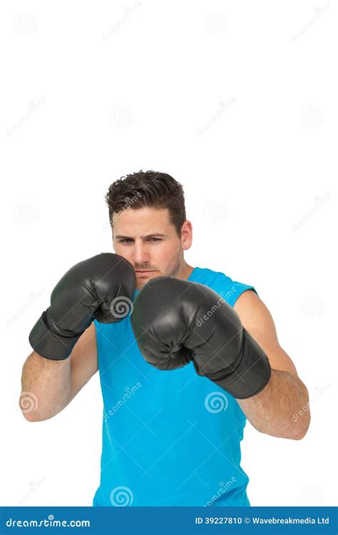 Determined Male Boxer Focused On His Training Stock Photo Image Of