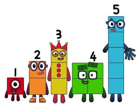 The Numberblocks Cast 1 5 By Hyplodyplo1001 On Deviantart